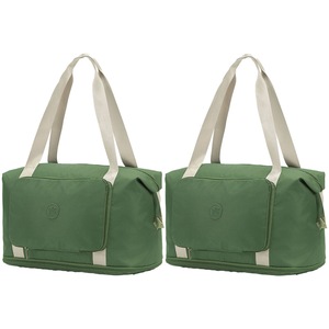 2x Tosca Lightweight Foldable & Expandable Flight Cabin Travel Tote Bag Moss
