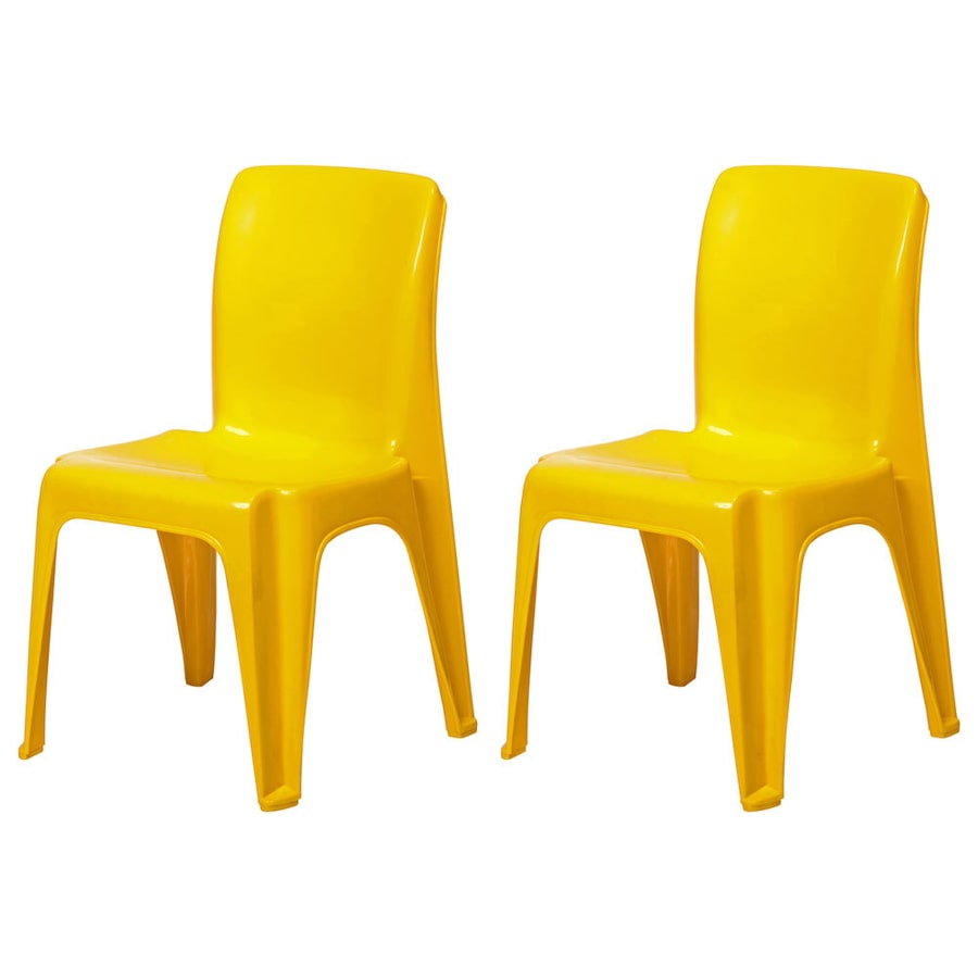 2x Tuff Play 53cm Tinker Chair Kids Plastic Furniture Indoor/Outdoor 2-6y Yellow