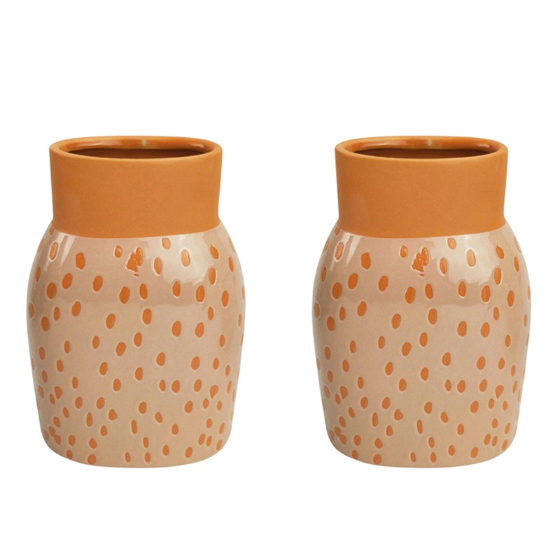 Buy 2x Urban Remy 18cm Ceramic Plant/Flower Vase Home Decor Display Pot