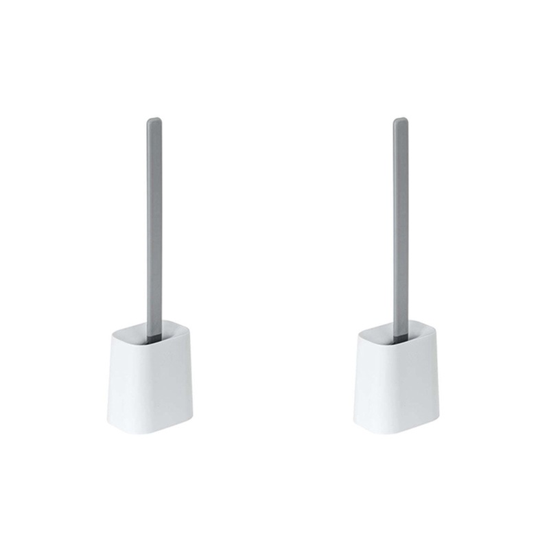 Buy 2x Vigar Essential Rubber Eco Toilet Brush w/ Holder Bathroom