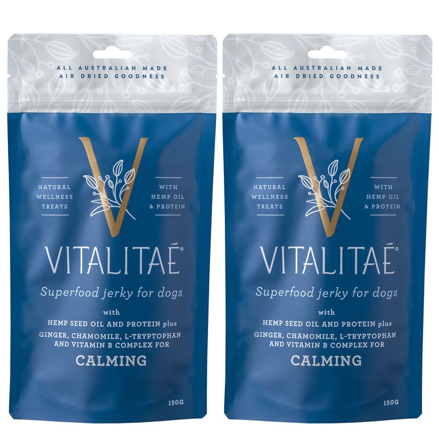 2x Vitalitae 150g Natural Wellness Treat Jerky Calming Hemp Oil/Protein Pet/Dog