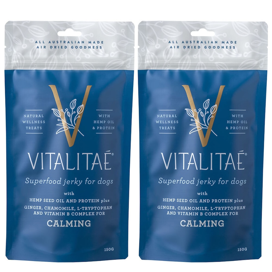 2x Vitalitae 150g Natural Wellness Treat Jerky Calming Hemp Oil/Protein Pet/Dog