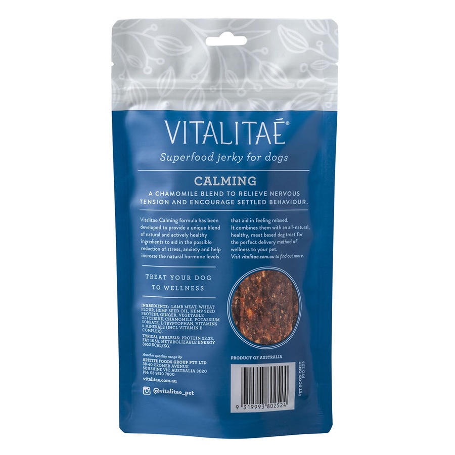 2x Vitalitae 150g Natural Wellness Treat Jerky Calming Hemp Oil/Protein Pet/Dog