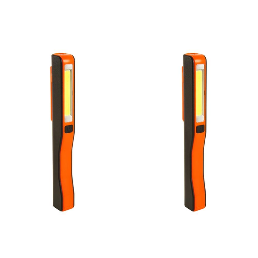 2x Wildtrak 2 Function 8cm LED Light w/ Batteries Outdoor Camping Orange/Black