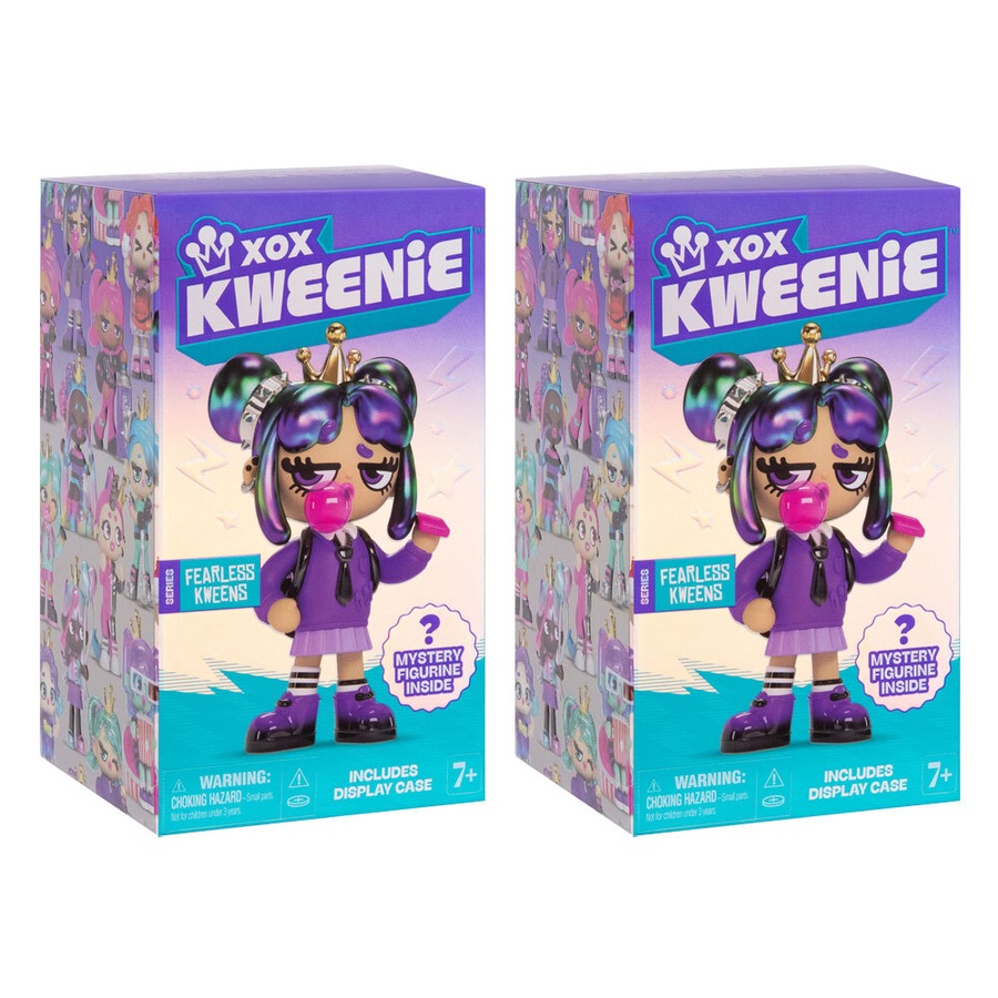 2x XOX Kweenie Kids/Children Mystery Fearless Figurine Surprise Toy Assorted 7y+