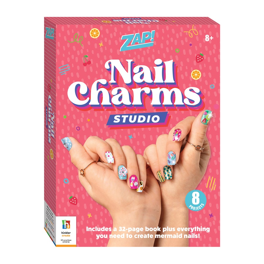 2x Zap! DIY Nail Charms Studio w/ 32-Page Book Kids/Children Fun Art Craft 8y+