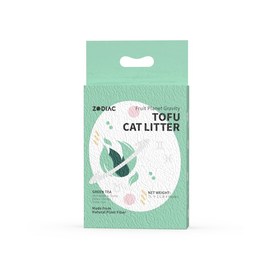 2x Zodiac 7L/2.5kg Fruity Tofu Soy Pulp Pet Cat Litter Absorbent/Clump Green Tea