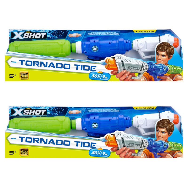 Buy 2x Zuru XSHOT Water Gun Blaster Kids/Childrens Toy - Tornado Tide ...