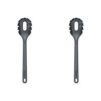 2x Zyliss Spaghetti Server Nylon Pasta Fork Kitchen Serving Utensil 31cm Grey