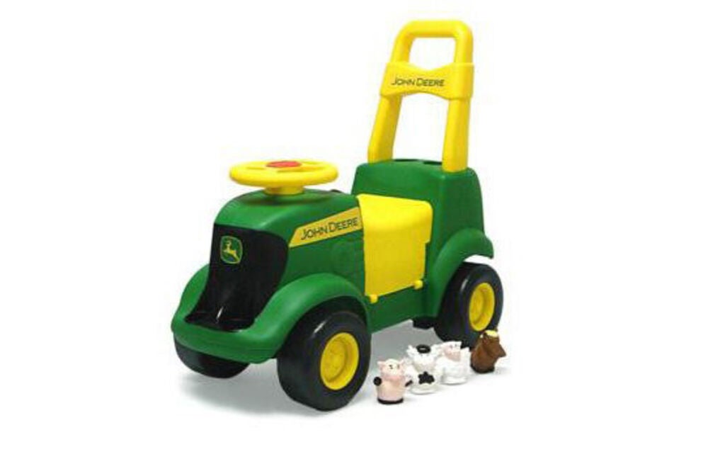 John Deere Kids Ride-On Tractor Push Wheel 3 in 1 Children Riding Toy w Sounds