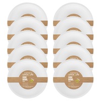 300pc Lemon & Lime Eco/Biodegradable/Compostable Disposable 18cm Side Bowl White