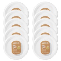 300pc Lemon & Lime Eco/Biodegradable/Compostable Disposable 18cm Side Plate Whit