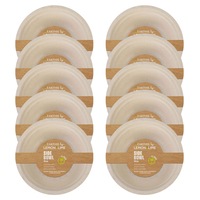 300pc Lemon & Lime Eco-Friendly/Biodegradable Disposable 18cm Side Bowl Natural