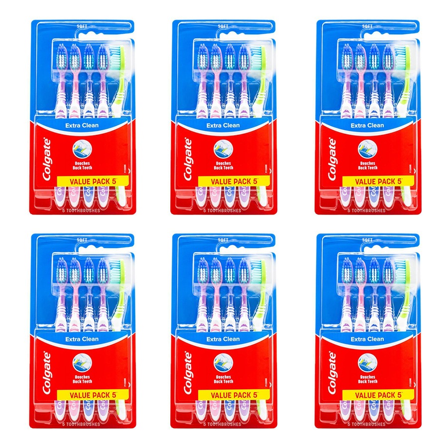 30pc Colgate Toothbrush Extra Clean Soft Bristles Teeth Oral Dental Care