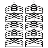 30PK Boxsweden Velvet Hanger/Storage Wardrobe Organiser for Clothes/Shirt Black