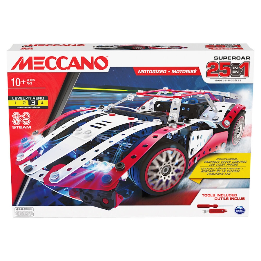 347pc Meccano 25-in-1 Multi Model Supercar Building Set 10Y+