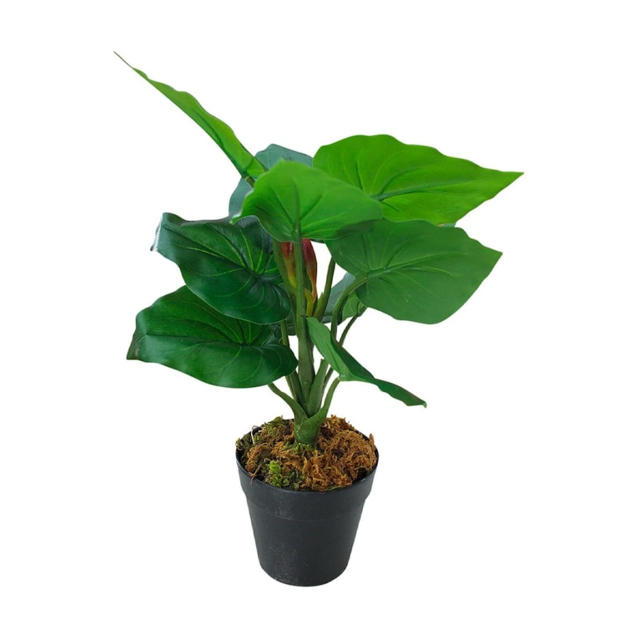 34cm Tropicana Standing Plastic Faux/Fake Pot Leaf/Plant/Greenery Home Décor