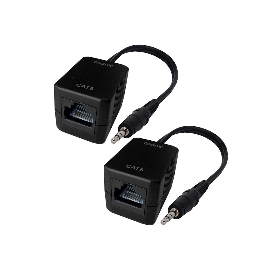 3.5mm AUX Stereo Cat6 Cat5e Extender Audio Over Ethernet RJ45 Cable up to 75m