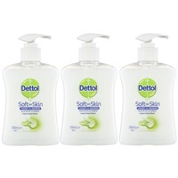 3pc Dettol 250ml Liquid Hand Wash Soap w/ Aloe Vera/Vitamin E w//Pump