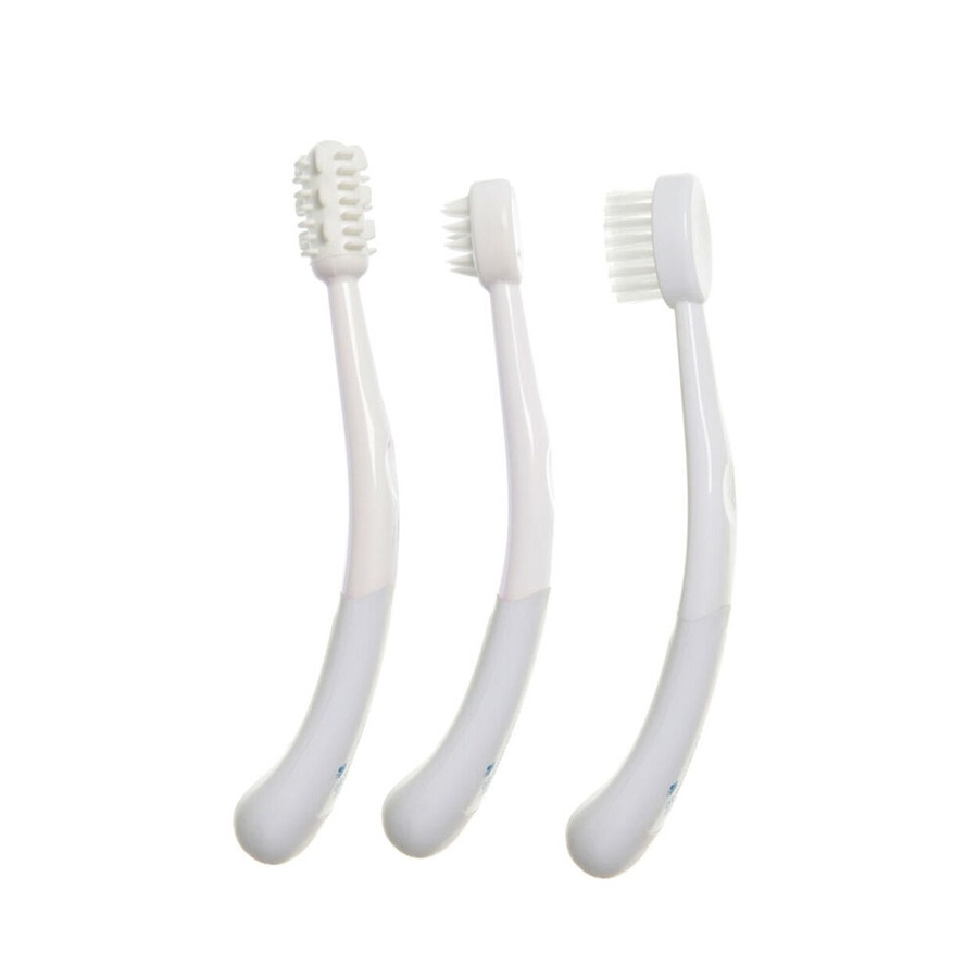 3pc Dreambaby 3-Stage Baby Gum & Tooth Care Teeth Cleaning Toothbrush White