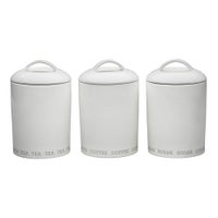 NEW Brabantia Window Canister White 1.4L Set 3pce