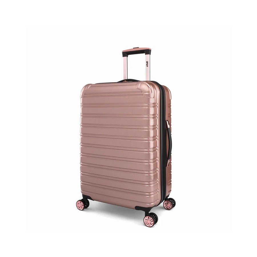3pc iFly 20/24/28" Hard Case Trolley Combo Suitcase Luggage Bag Rose Gold