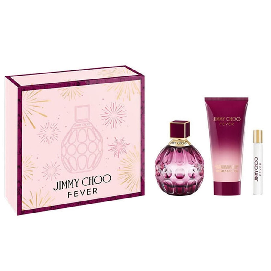3pc Jimmy Choo Fever Eau de Parfum/Body Lotion/Purse Spray Gift Set For Women