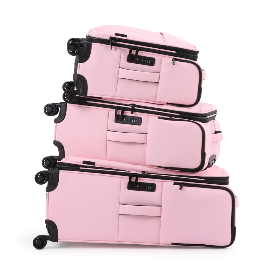 3pc Kate Hill Willow Travel Luggage Set Suitcase Lightweight Expandable Pink