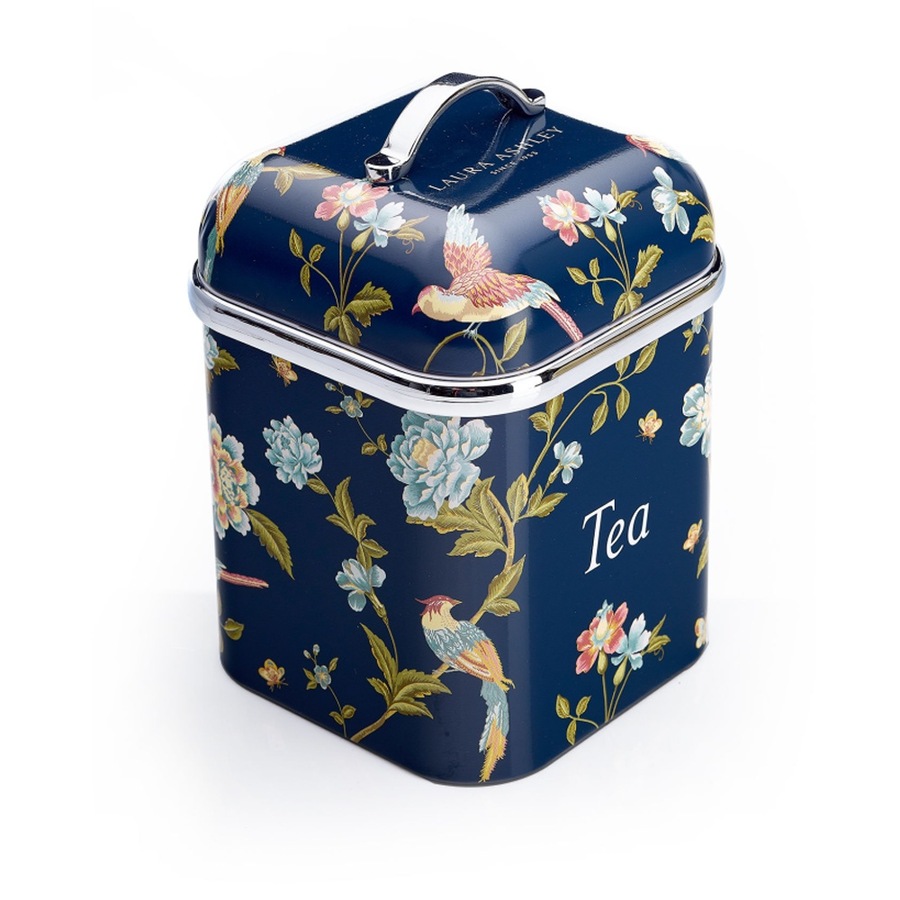 3pc Laura Ashley Canister Set S/S Easy Clean Elveden Navy with Lid Blue