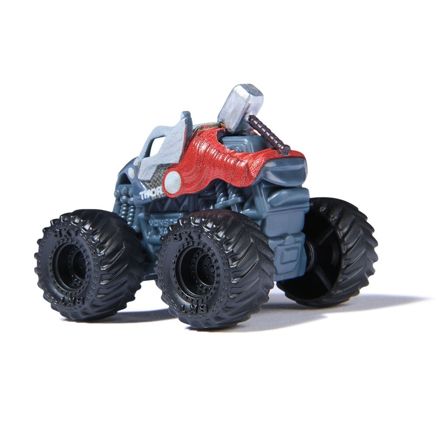 3pc Mini Monster Jam Marvel Trucks Set with Iconic Heroes Kids/Children 3y+