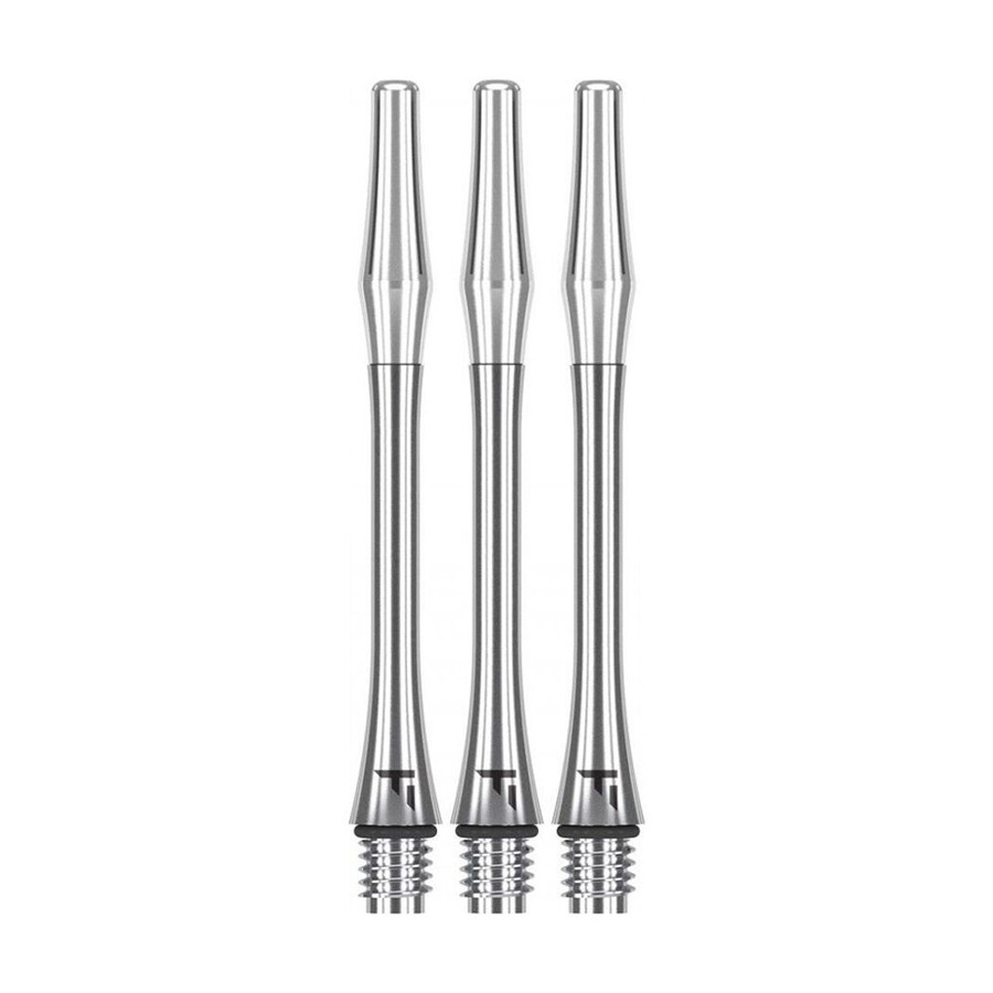 3pc Target Titanium Pro Durable Dart Shaft Set 46mm Replacement Silver
