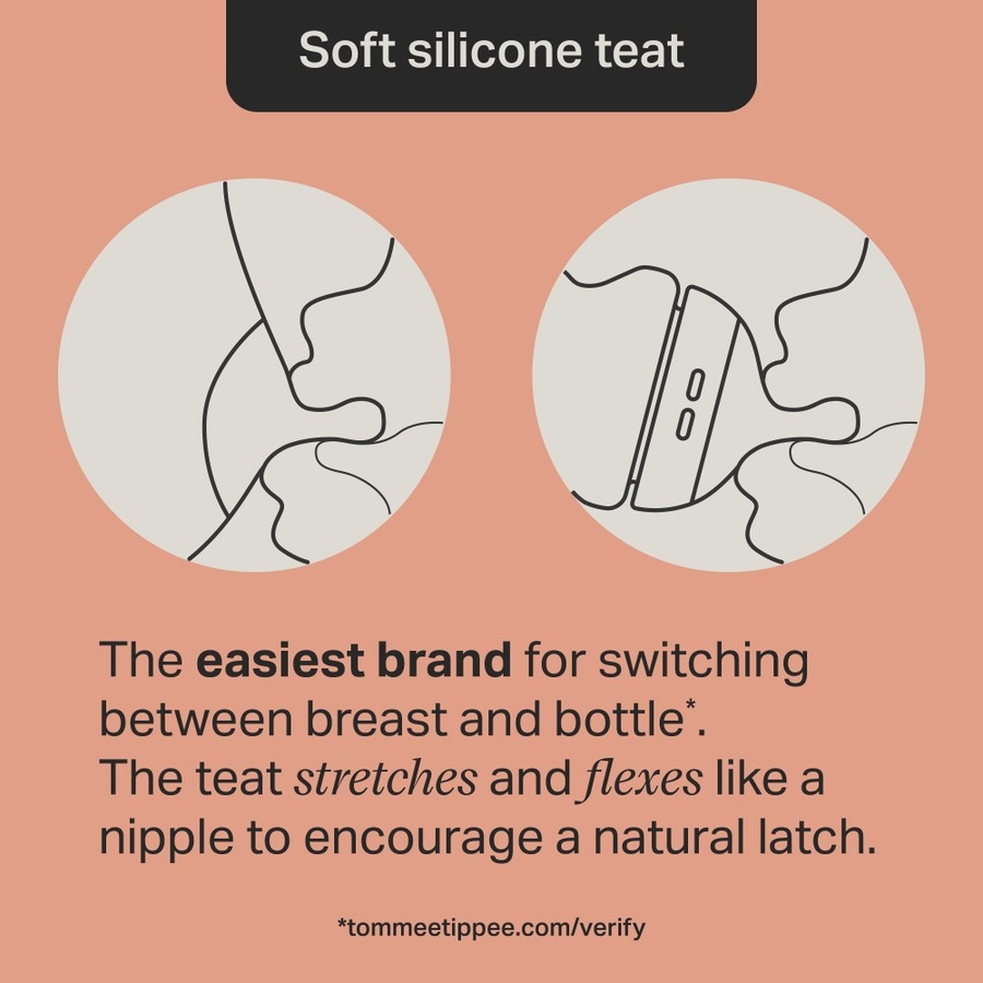 3pc Tommee Tippee Natural Start Silicone Teat Baby Bottle Set 260ml