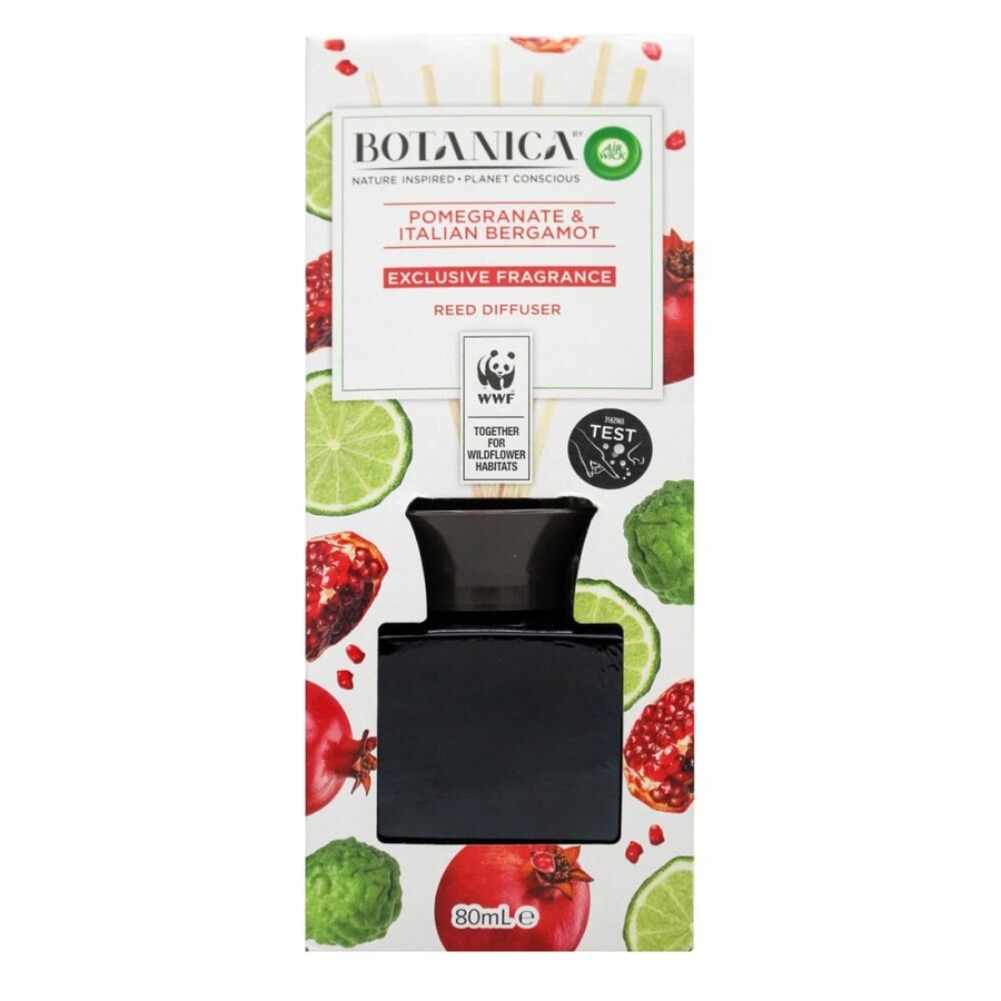 3PK Airwick Botanica Reed Diffuser 80ml Pomegranate & Italian Bergamot Scent