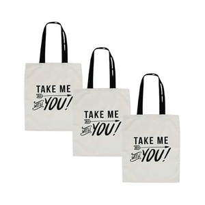 3PK Annabel Trends Cotton Womens Canvas Hand/Tote Bag 45x40cm Take Me With You