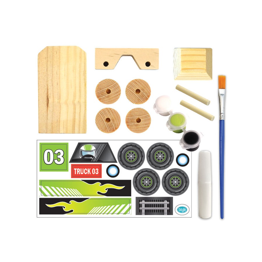3PK Boyle Wood Craft Project Kit Monster Truck Kids/Children Build Activity 8y+
