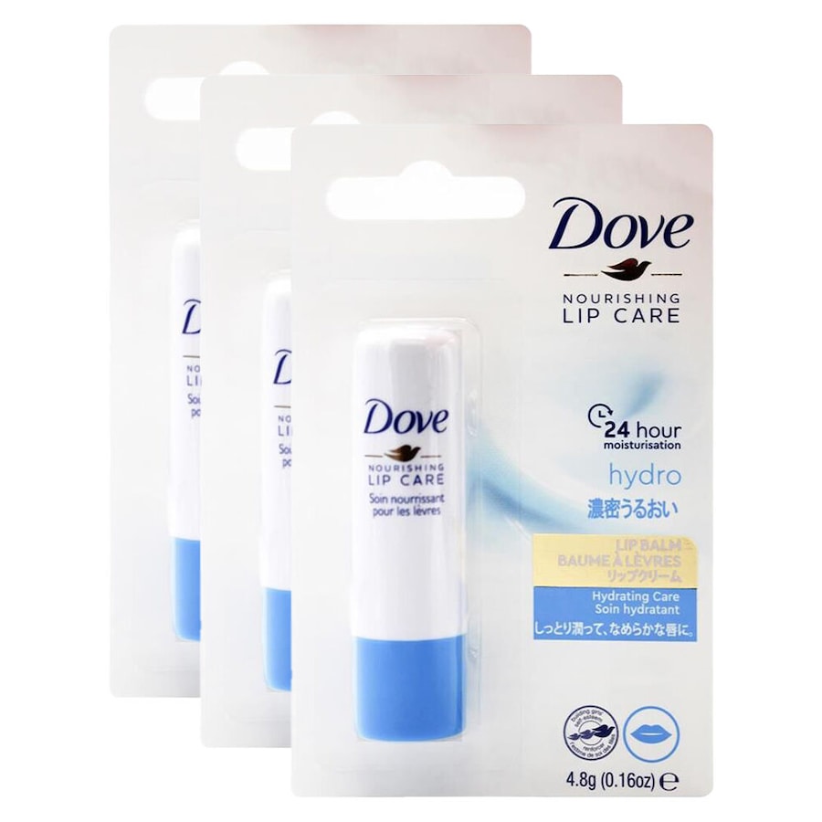3PK Dove 4.8g Hydro Nourishing Lip Balm Stick Hydrating For Dry/Chapped Lips