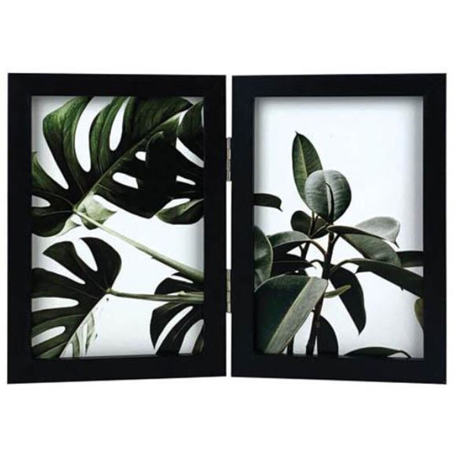3PK Frankie & Me Hinged 4x6'' Double Picture Frame Home/Office Photo Decor Black