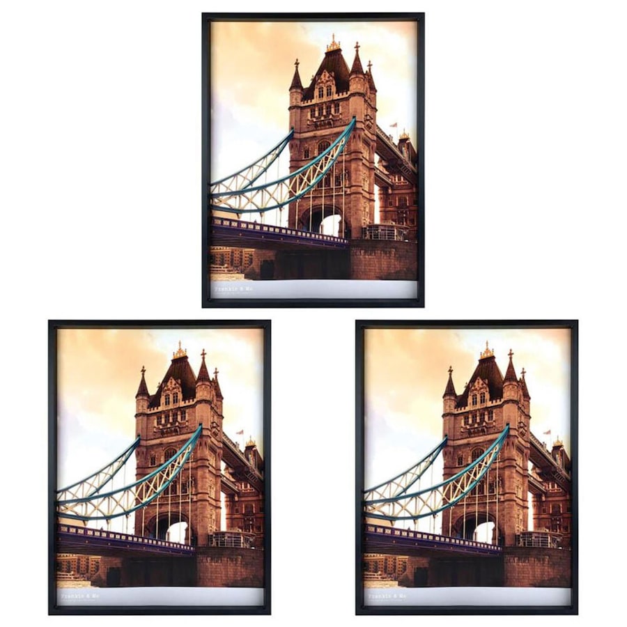 3PK Frankie & Me Wood Poster Picture Frame Home/Office Photo Decor 45x60cm Black