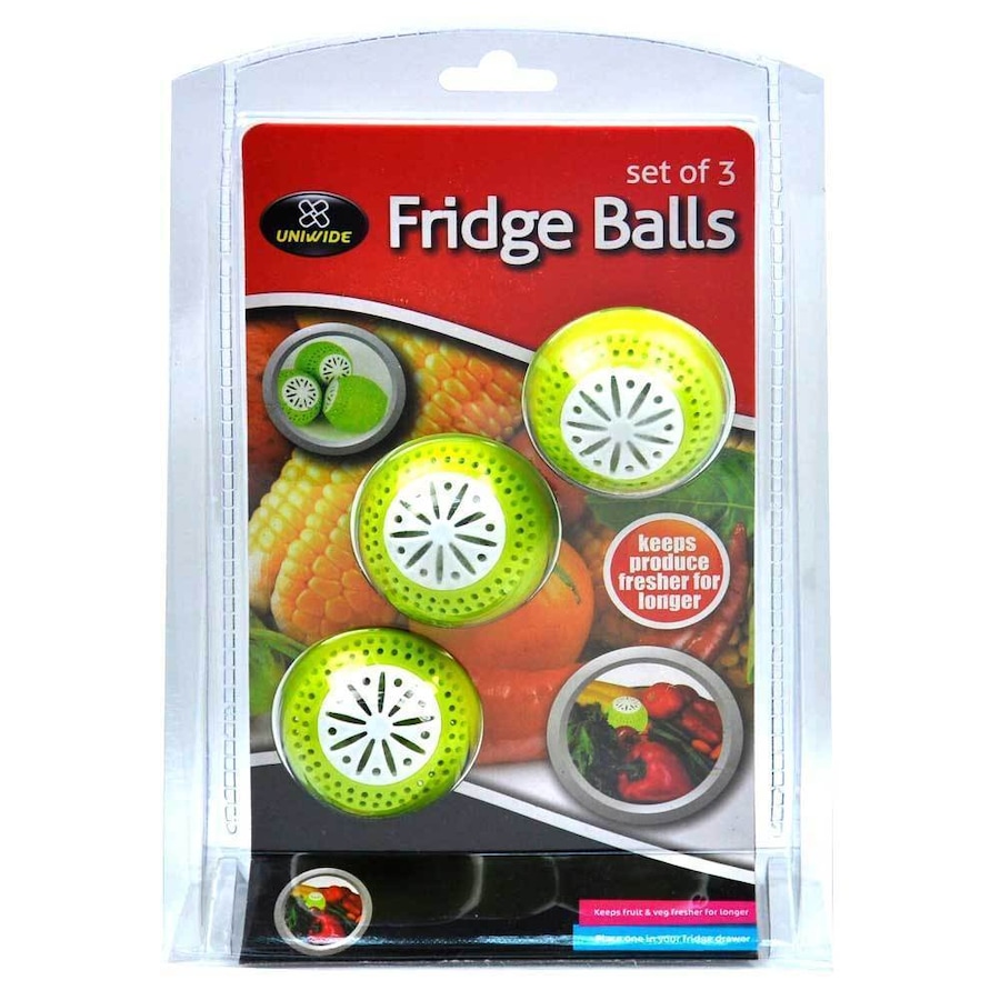 3pk Fridge Balls Natural Refrigerator Absorber Odour Removal Fresh Fruit/Veggies