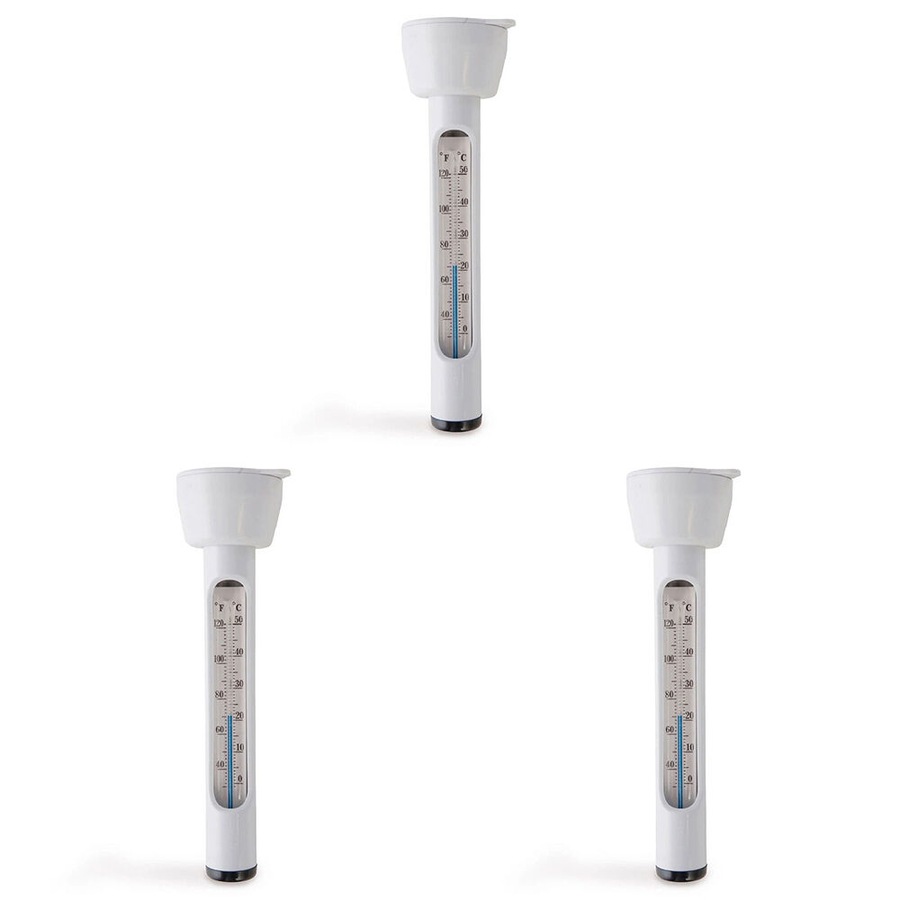 3PK Intex Outdoor Pool/Spa Temperature Impact-Resistant Floating Thermometer