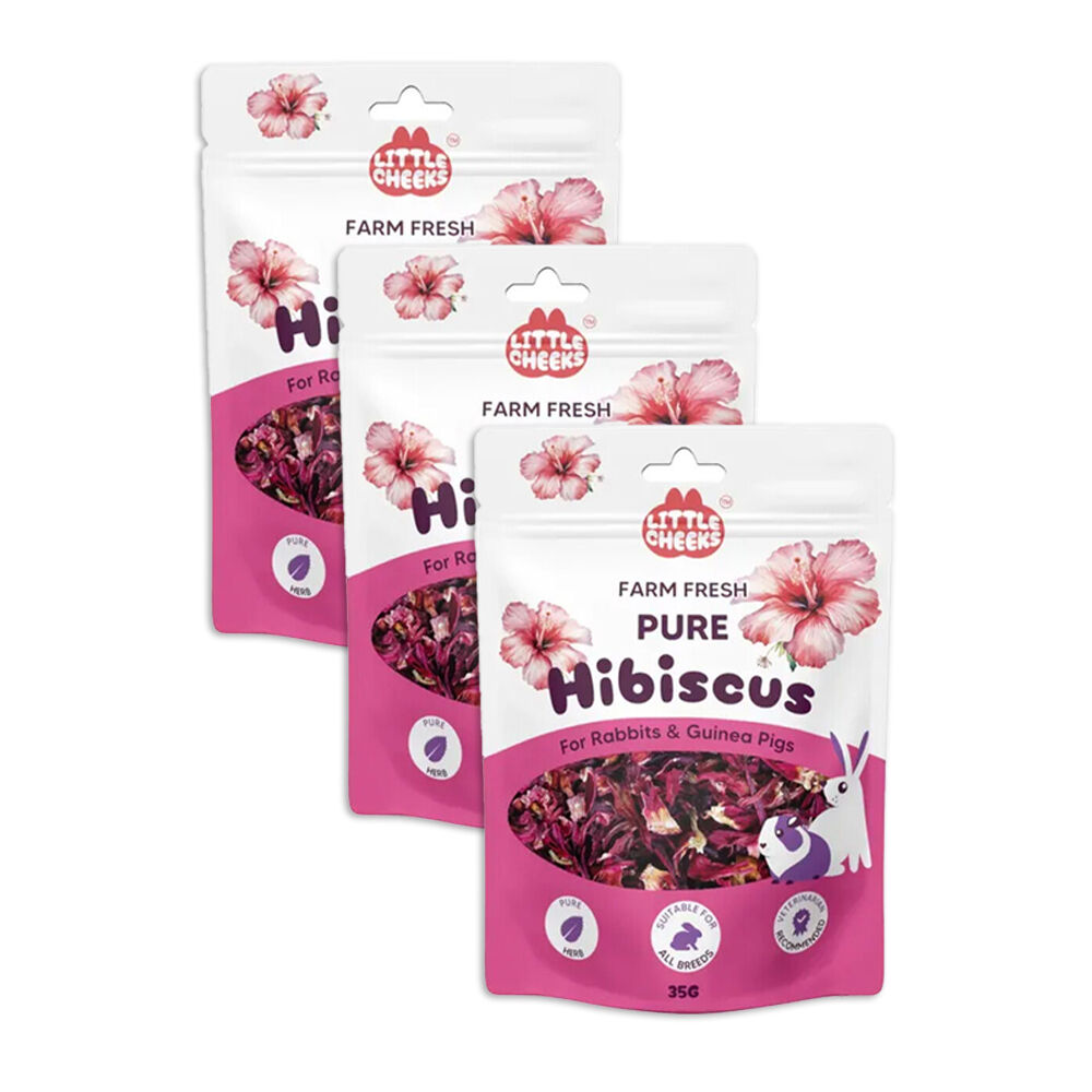 Image showcasing Buy 3PK Little Cheeks Farm Fresh Pure Hibiscus Pet Rabbit/Guinea Pig ...