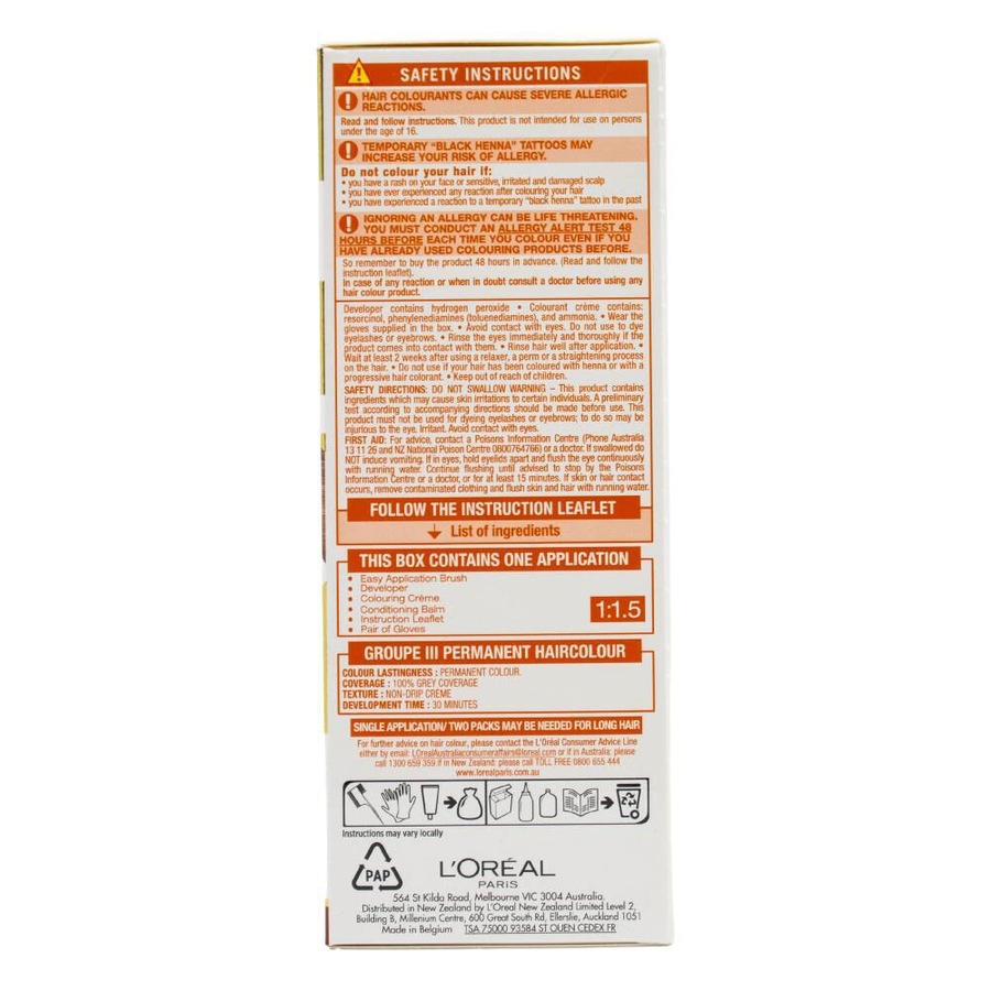 3PK Loreal Age Perfect Hair Colour 7.32 Dark Gold Rose Blonde Dye Grey Coverage