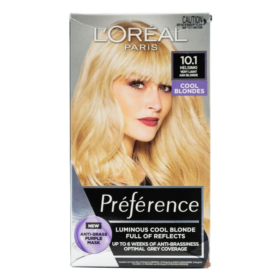3PK Loreal Preference Permanent Hair Colour 10.1 Helsinki Very Light Ash Blonde