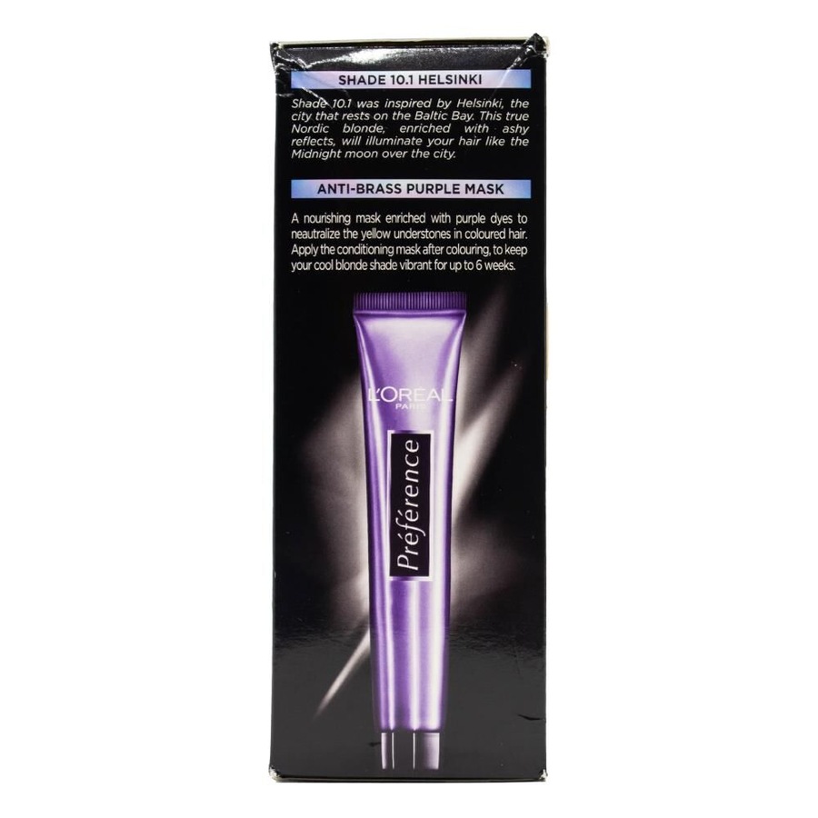 3PK Loreal Preference Permanent Hair Colour 10.1 Helsinki Very Light Ash Blonde