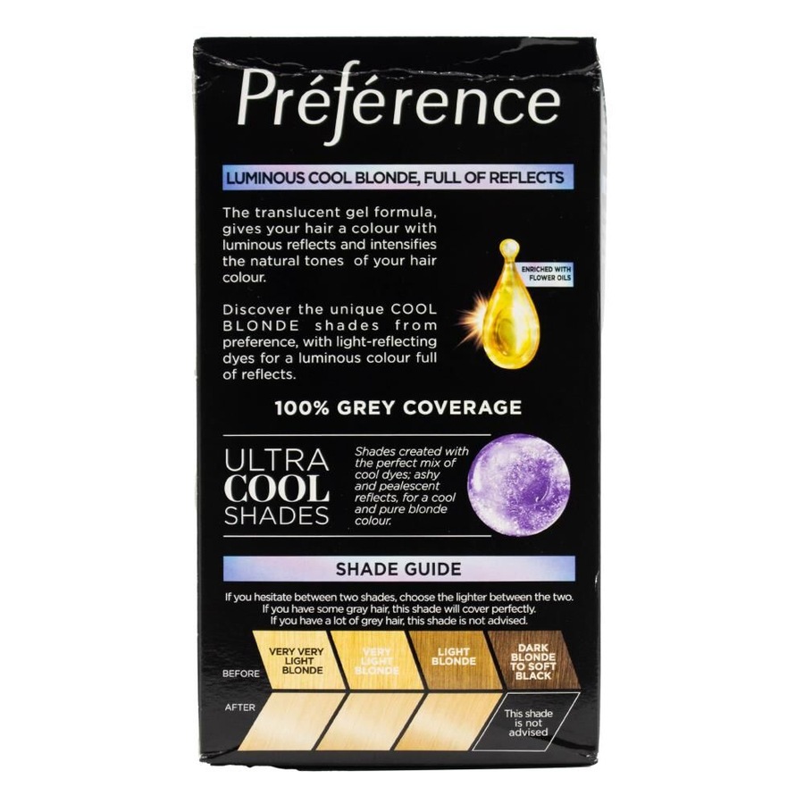 3PK Loreal Preference Permanent Hair Colour 10.1 Helsinki Very Light Ash Blonde