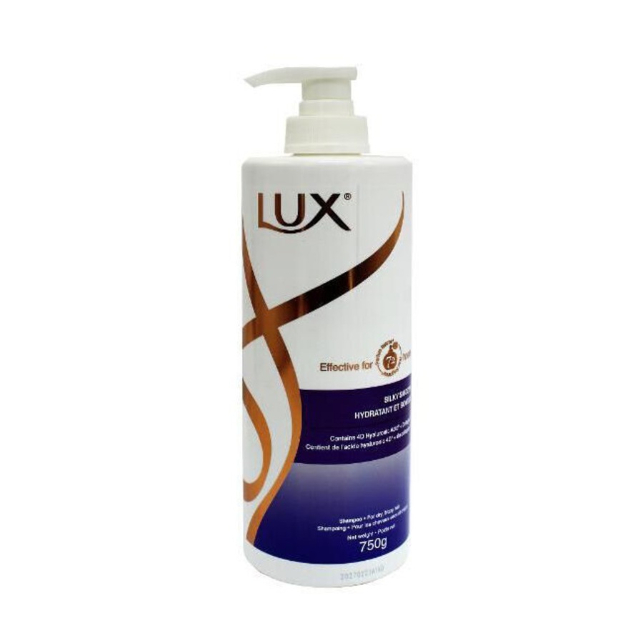 3PK Lux Silky Smooth Shampoo Bottle Pump 750ml Nourishing Care Dry & Frizzy Hair