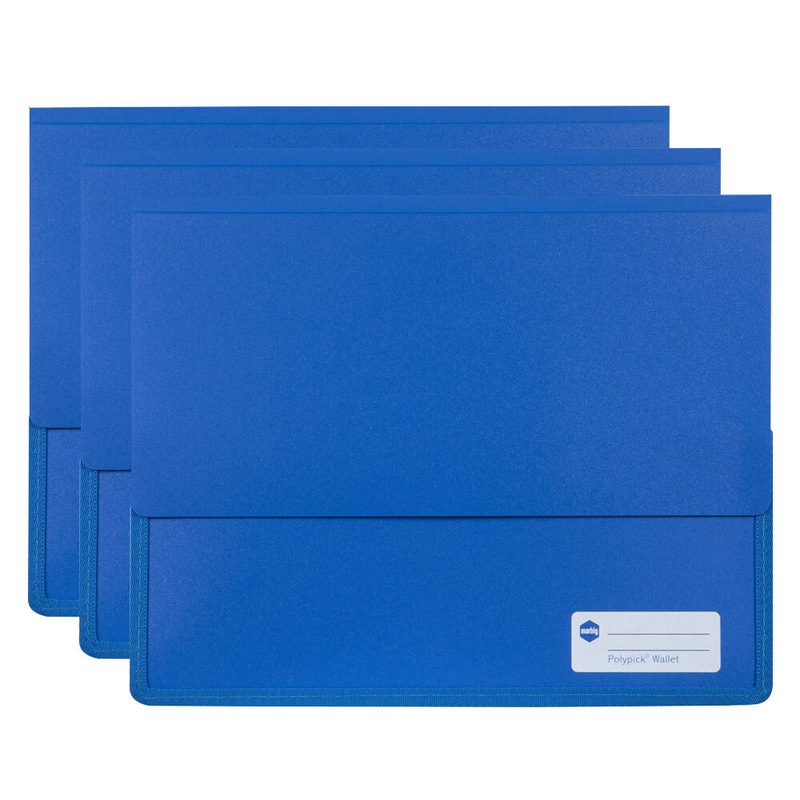 Buy 3PK Marbig Wallet A4 Page Heavy Duty Polypick Document Sleeve ...