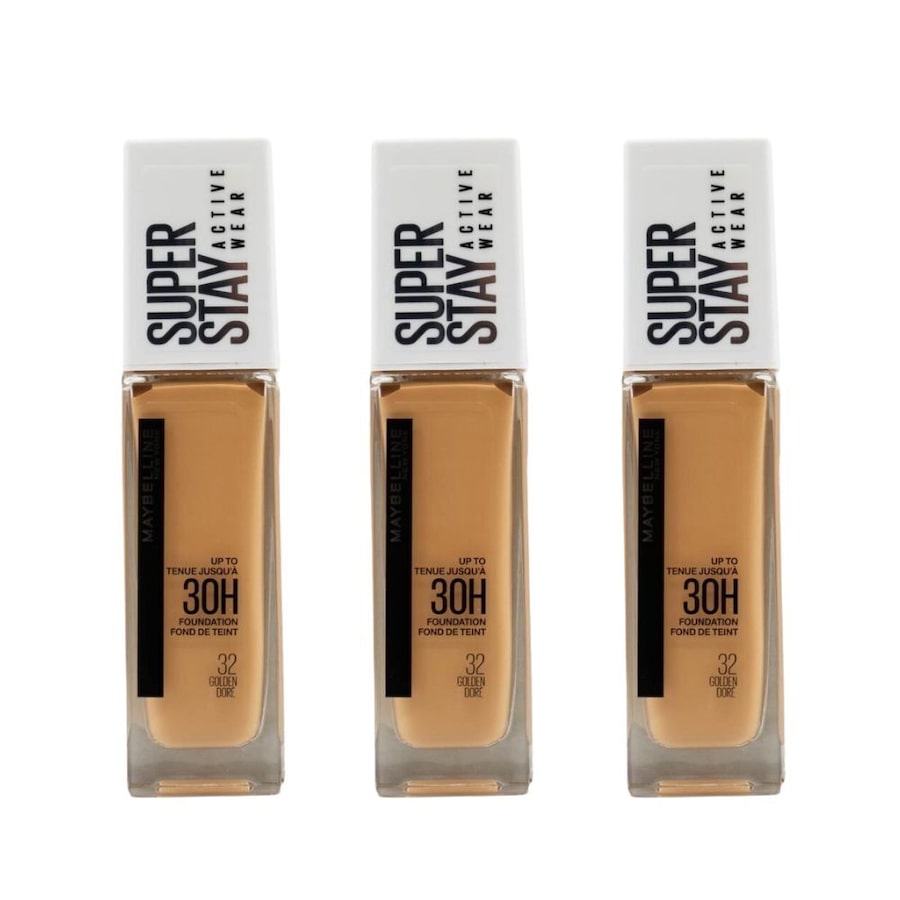 3PK Maybelline 30ml Foundation Super Stay Active Wear Women Makeup Golden Dore32