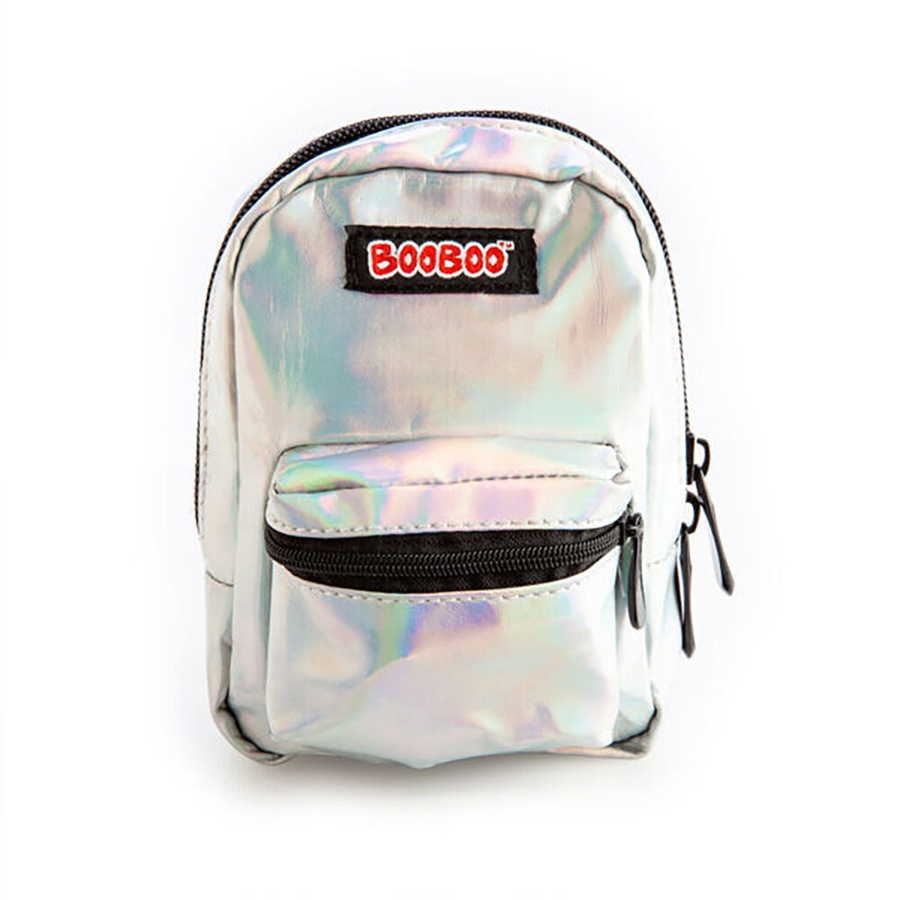3PK MDI BooBoo Backpack Minis Irid Silver Clip-On Mini Bag 11x15cm Kids 3y+