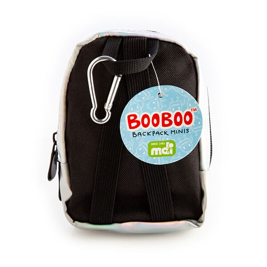 3PK MDI BooBoo Backpack Minis Irid Silver Clip-On Mini Bag 11x15cm Kids 3y+